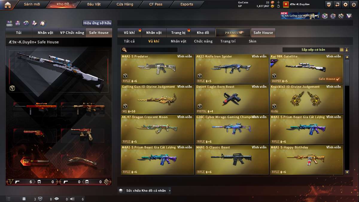 shop acc cf uy tin gia re